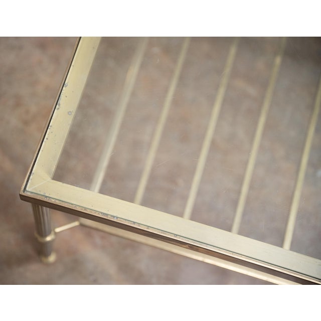 French Modern Cocktail or Coffee Low Table of Brass and Glass For Sale - Image 10 of 10
