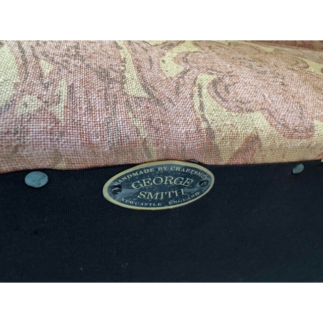 Light Pink George Smith Full Scroll Arm Chair For Sale - Image 8 of 10