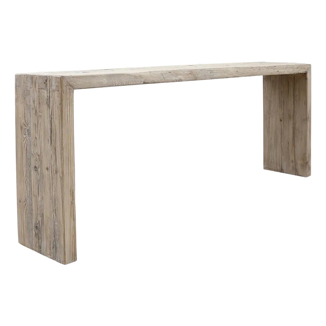 Vintage Waterfall Console Table | Chairish