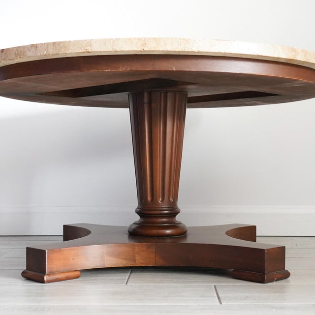 Mid-Century Modern Italian Travertine Coffee Table For Sale In New York - Image 6 of 16