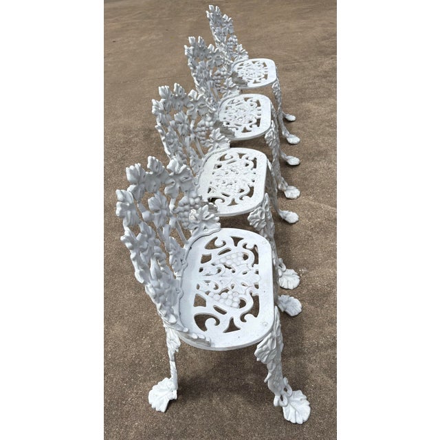 Mid Century Iron Garden Table and 4 Chairs For Sale - Image 10 of 12