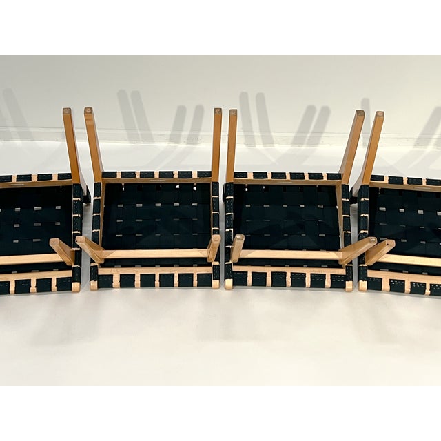 2000 - 2009 Jens Risom for KnollStudio Dining Chairs – Mid-Century, Set of 4 For Sale - Image 5 of 11