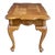 Vintage Solid Oak Side Table With Carved Shell Motif For Sale