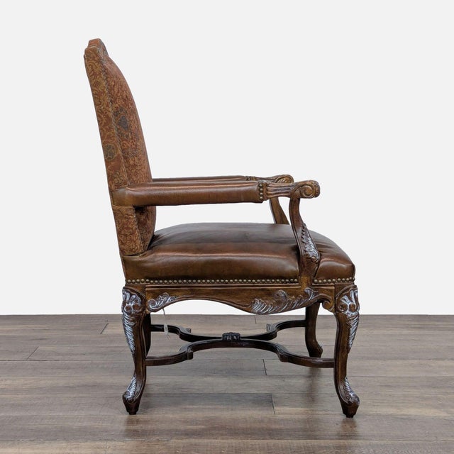 Elegant Clutter Victorian Style Armchair For Sale - Image 4 of 10