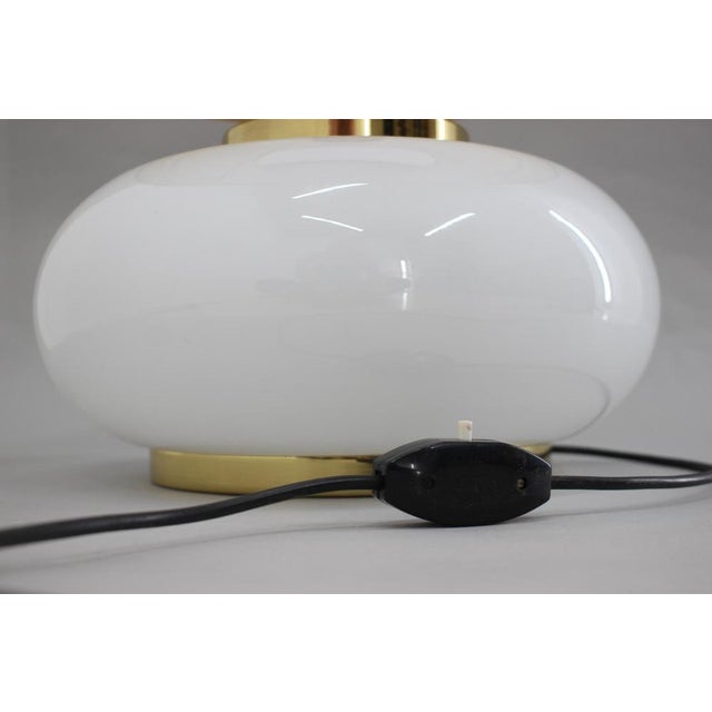 Large Glass and Brass Table Lamp, Italy, 1970s For Sale - Image 3 of 17