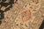 1990s Boho Chic Floral Charcoal/Green Wool Rug - 8'11'' X 11'9'' For Sale - Image 5 of 10
