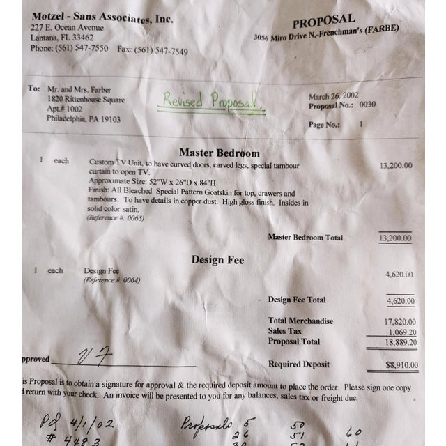 Huge Goatskin Dry Bar Tv Cabinet Custom Made by Jimeco Ltda For Sale - Image 12 of 13