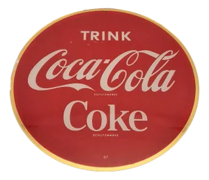 Advertising Sign Trink Coca Cola - Eiskalt, 1959