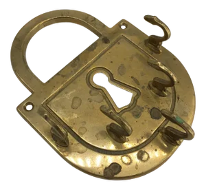 Vintage Brass Lock Key Holder