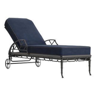 Brown Jordan Calcutta Adjustable Chaise Lounge, Textured Pewter frame with Fusion Taupe fabric For Sale