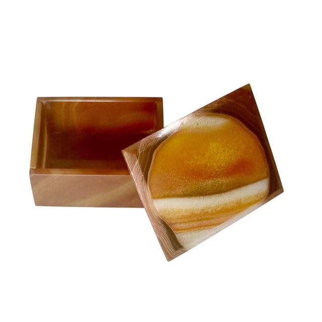 1950s Vintage Agate Box Circa 1950s For Sale - Image 5 of 10