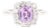 2.03 Carat Gia Certified No Heat Pink Sapphire Diamond Ring 14 Karat White Gold, Size 7 For Sale