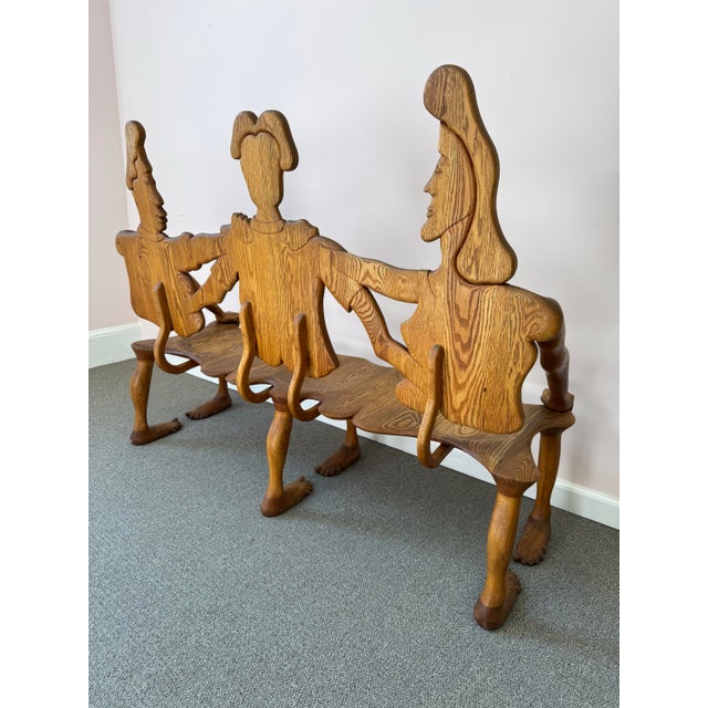 1980 Andrew Willner Three Person Bench/Signed and Dated For Sale - Image 11 of 12