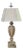 Late 20th Century Neoclassical Style Table Lamp in Silver Gilt With Pleated Silk Shade by John Richard For Sale