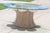 Vintage Hollywood Regency Style Flower Pencil Reed Rattan Pedestal Dining Table With Oval Glass Top For Sale - Image 4 of 18