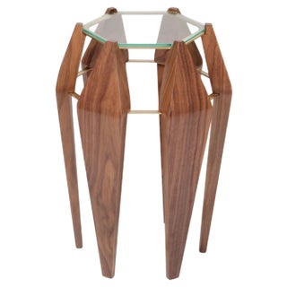 High Na Pali Side Table in Walnut by InsidherLand For Sale