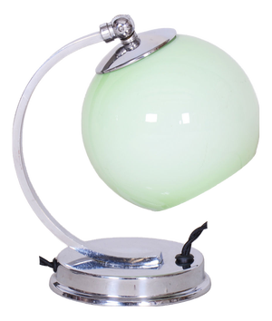 Czech Bauhaus Table Lamp in Chrome, Aluminium and Opaline Glass, 1930s