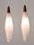 Wood Vintage Scandinavian Opaline Glass and Teak Pendant Lamps, 1960s, Set of 2 For Sale - Image 7 of 18