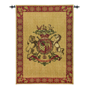 Armorial Coat of Arms Loom Woven Tapestry - 135 X 93 Cm (4'5" X 3'1") - Requires Rod Size 2