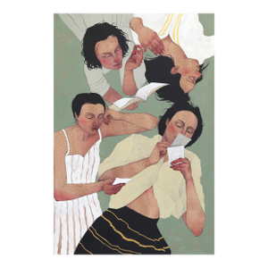 Dreamers - Feminine Figurative Abstract Acrylic Original Artwork by Xenia Gray
