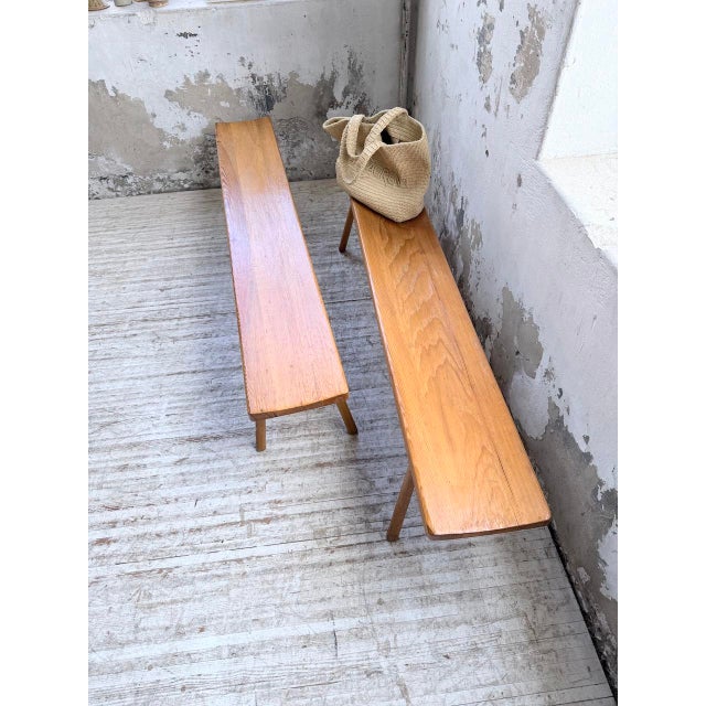 Mountain Furniture Benches in Pine and Oak in the style of Malmvall, 1950s, Set of 2 For Sale - Image 12 of 18