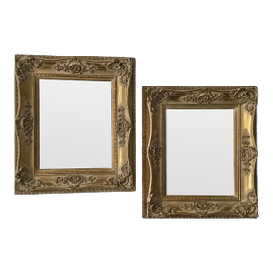 Antique French Giltwood Picture Frames, Pair, Rococo Style, Early 1900s
