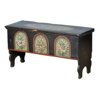 Folk Art Wedding Chest, 1850s For Sale