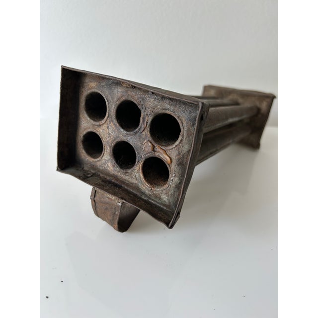 Dark Gray Early 20th Century Rustic 6-Candle Mold For Sale - Image 8 of 10