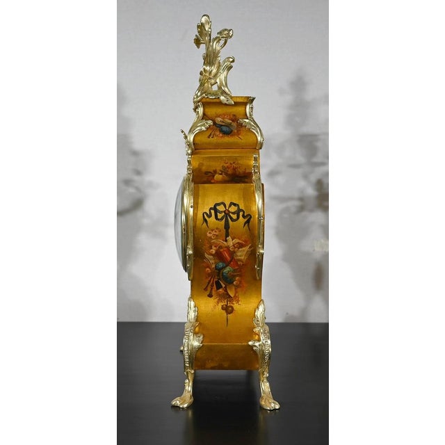 Gilt Bronze and Martin Varnish Fireplace Trim in Louis XV Style, Mid 19th Century, Set of 3 For Sale - Image 12 of 18