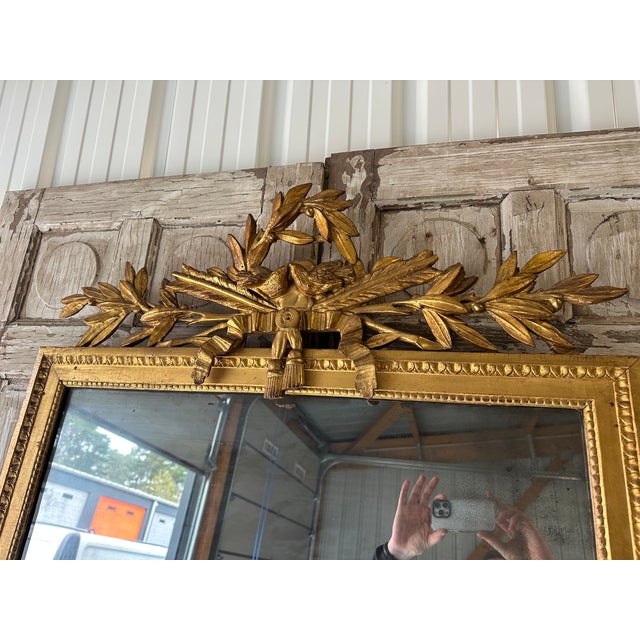 Louis XVI Giltwood Mirror, 1780s For Sale - Image 9 of 12