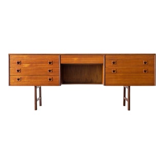 Vintage British Teak Vanity-Desk For Sale