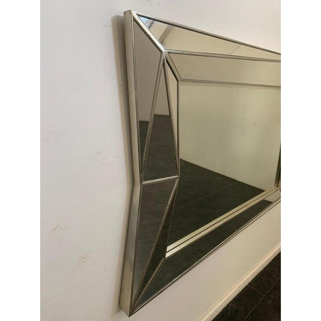 Elaborate Cubic Taste Mirror on the style of Serge Roche, 1970s For Sale - Image 9 of 16