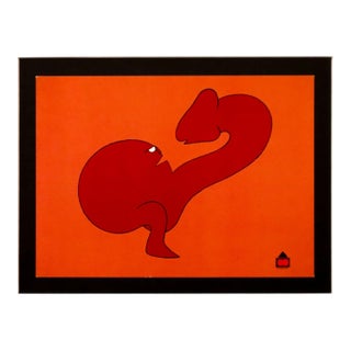 2002 Canadian Exhibition Postcard, "Le Château Dialogue" From 1971 Canadian Poster, Vittorio Fiorucci For Sale