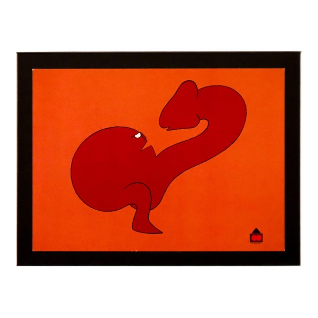 2002 Canadian Exhibition Postcard, "Le Château Dialogue" From 1971 Canadian Poster, Vittorio Fiorucci For Sale