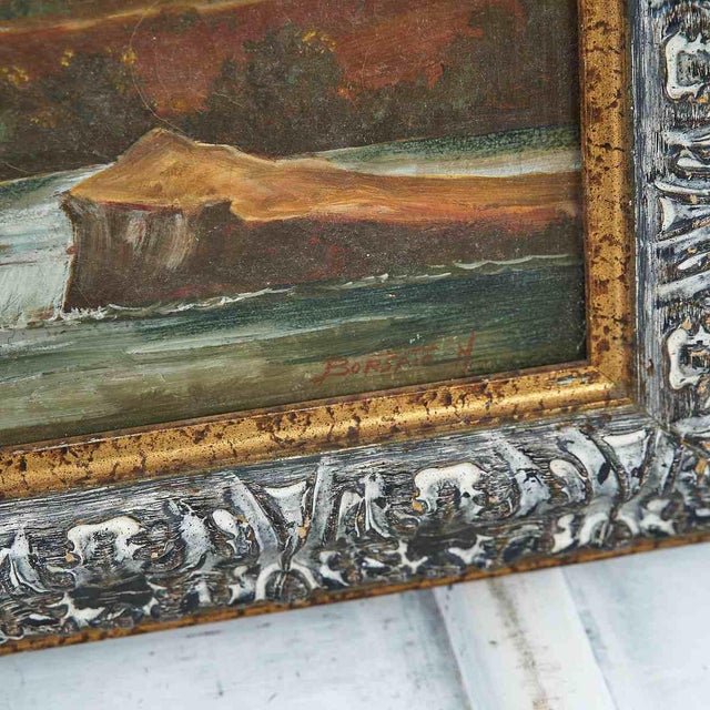 Charming Vintage Landscape Oil on Canvas by Borsato N., 1940s