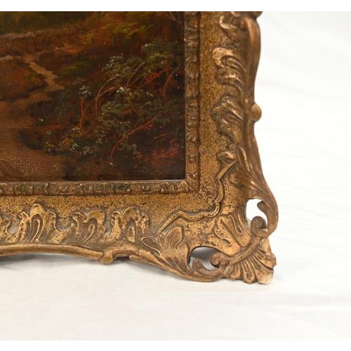 Blue Victorian Artist, English Landscapes, 1880s, Oil Paintings, Set of 2 For Sale - Image 8 of 18