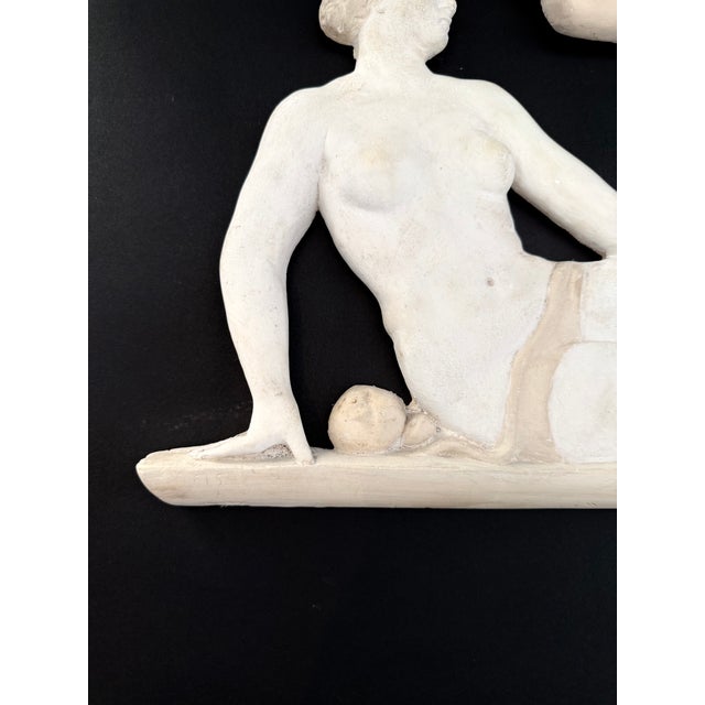 White Early 20th Century Stucco Sculptures Depicting Nude Female Figures, Italy, 1920s, Set of 2 For Sale - Image 8 of 13