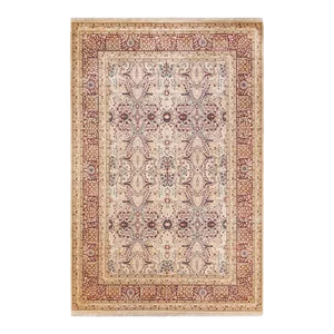 Mogul, One-of-a-Kind Hand-Knotted Area Rug in Ivory, 6' 2" x 9' 4"