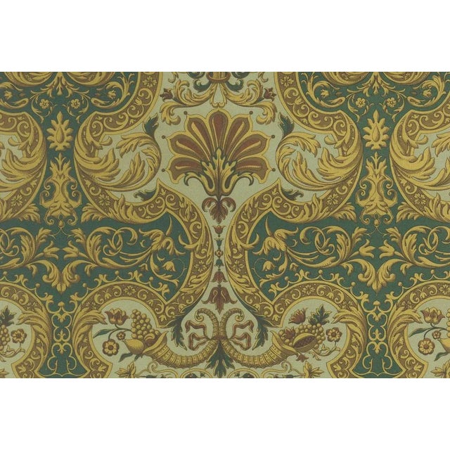 Rich Gold and Green Decorative Motif, 1600s, Lithograph For Sale - Image 5 of 10