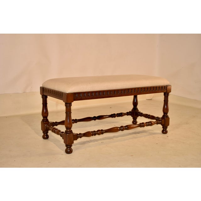English English Edwardian Oak Bench, Circa 1900 For Sale - Image 3 of 7