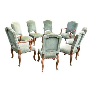 1990s Minton Spidell Louis XV Dining Chairs - Set of 8 For Sale