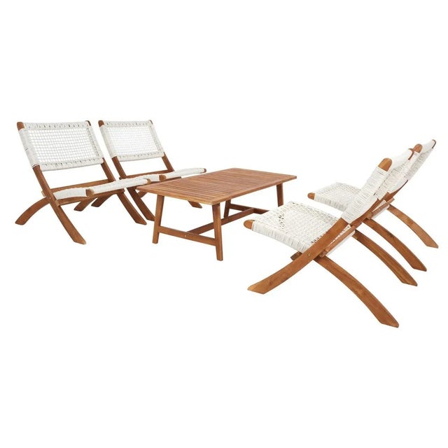 Brown Blaze 5 Piece Living Set - Natural/White For Sale - Image 8 of 8