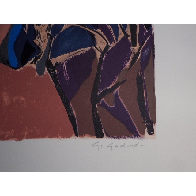 Modern Gabriel Godard, Promenade dans les dunes, Lithograph For Sale - Image 3 of 8