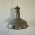 Paint Vintage Industrial Grey Enamel Pendant Light from Benjamin For Sale - Image 7 of 7