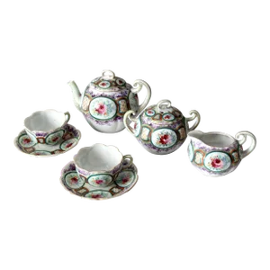Antique Floral Porcelain Tea Set