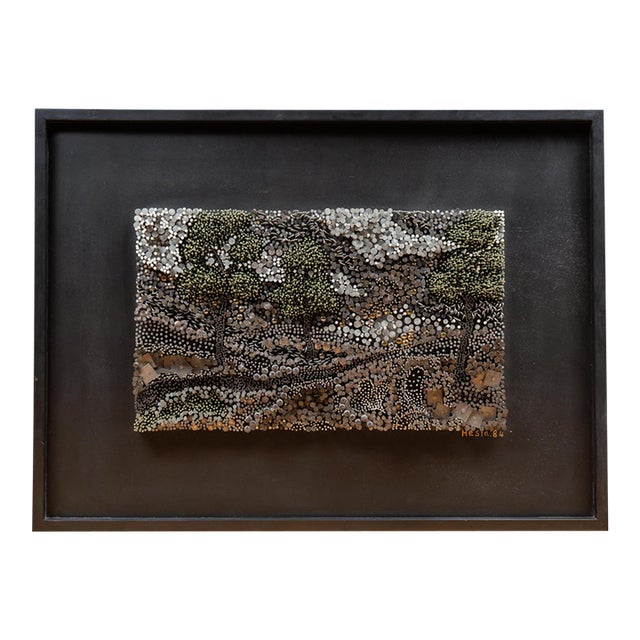 Hesla 1984 Mixed Media Nail Landscape Sculpture For Sale