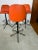 1970s 1970s Orange and Black Bar Stools - Set of 4 For Sale - Image 5 of 12