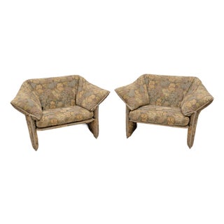 Jacquard Fabric Chairs by Mario Bellini for B&B Italia, 1970, Set of 2 For Sale