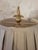 Metal Vintage Gold Gilt Hollywood Regency Palm Frond Pleated Shades Table Lamps- A Pair For Sale - Image 7 of 8