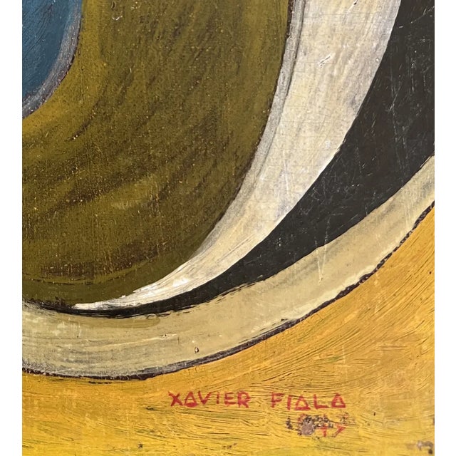 Modern Xavier Albert Fiala, Danse, Oil on Cardboard, 1947 For Sale - Image 3 of 13